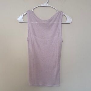 Abercrombie Lavender Semi-Sheer Double Tank - XXS